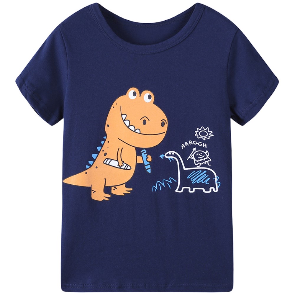 Tシャツ 半袖 キッズ 子供服 シャツ トップス カットソー 男の子 女の子 夏 デザイン 柄物 カラフル 恐竜 車 くま 猫 アニマル かわいい｜plusnao｜15