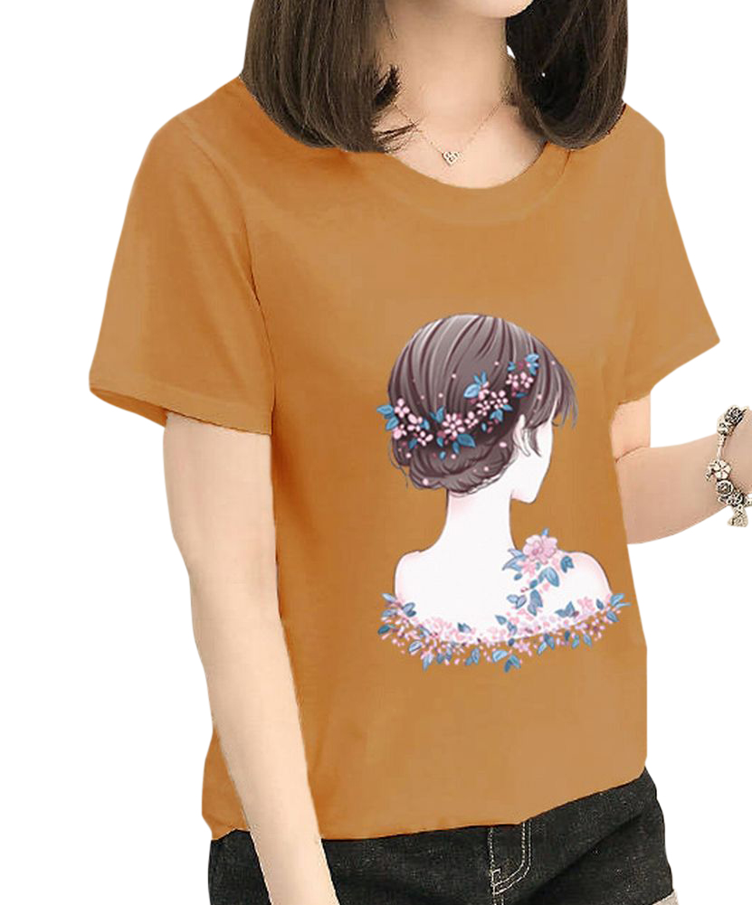 プリントTシャツ カジュアルTシャツ Tシャツ トップス 半袖 ラウンドネック 夏 夏服 カジュアル...