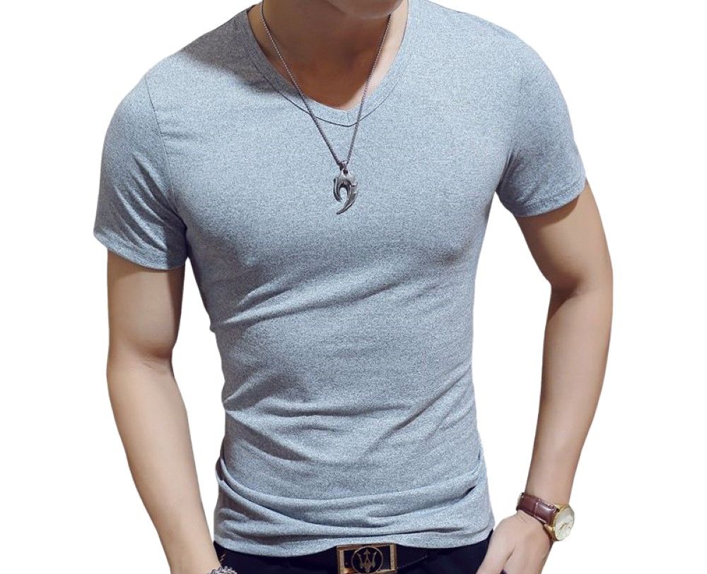 Tシャツ メンズ 男性用 トップス 半袖 Vネック ラウンドネック 無地 大きいサイズ シンプル お...