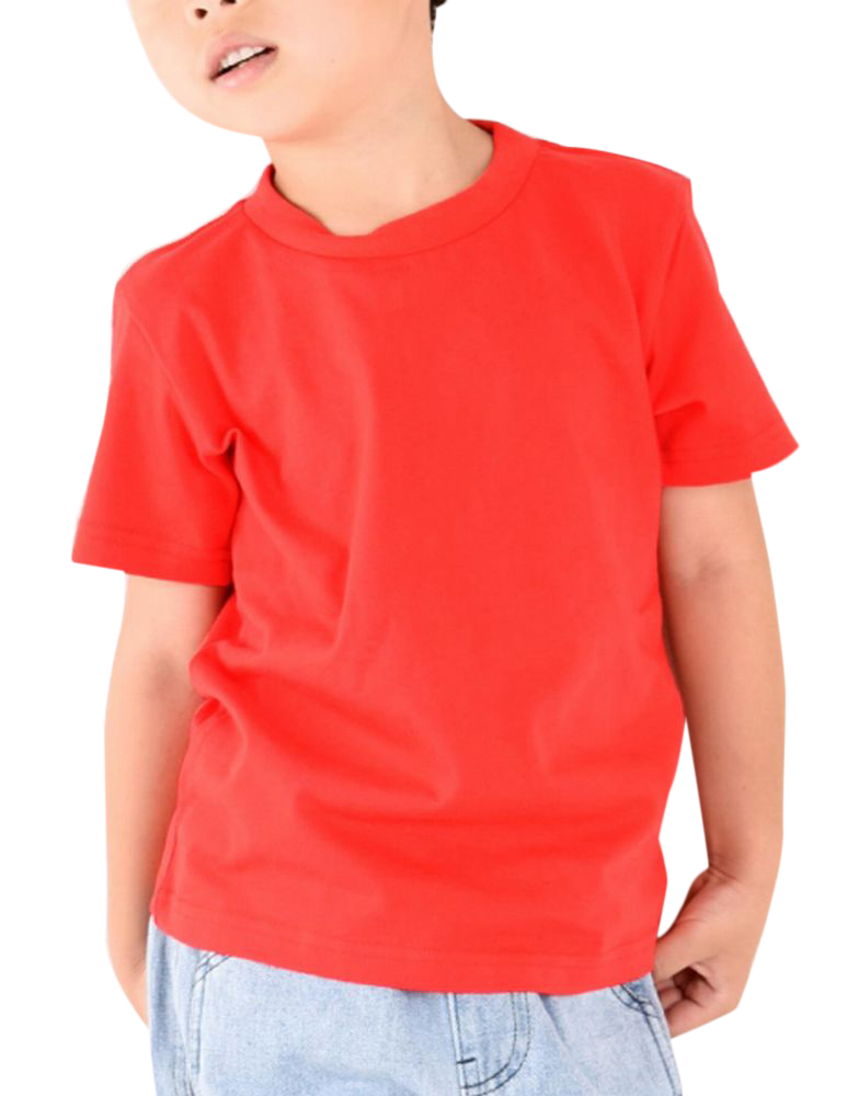 Tシャツ 半袖 カットソー 子供服 キッズ ジュニア 女の子 男の子 トップス 丸首 丸襟 ラウンドネック クルーネック 無地 シンプル カラー 着ま | plusnao | 03