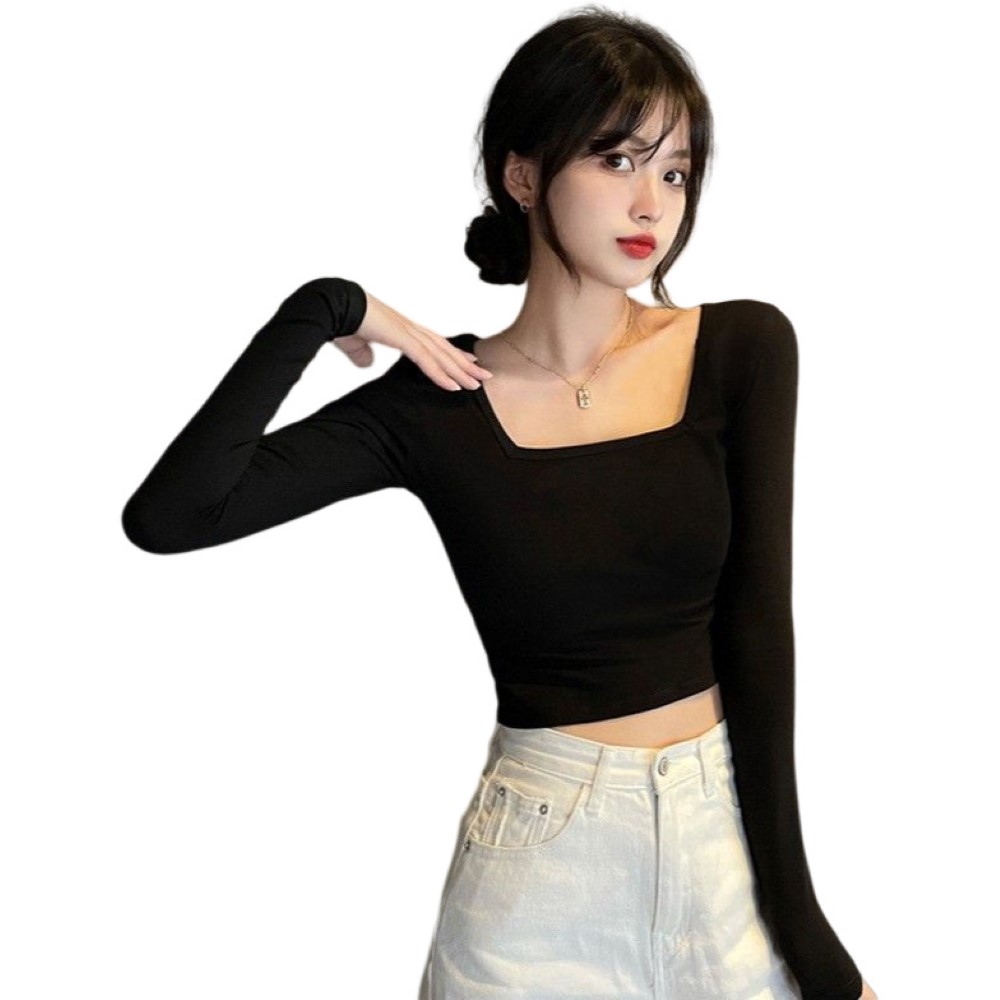 美品 ザロウ クルーネック バックジップ カットソー トップス ９分袖 ブラック WEB限定】SHIPS:〈抗菌・防臭〉ワンポイント ロゴ バーズアイ クルー