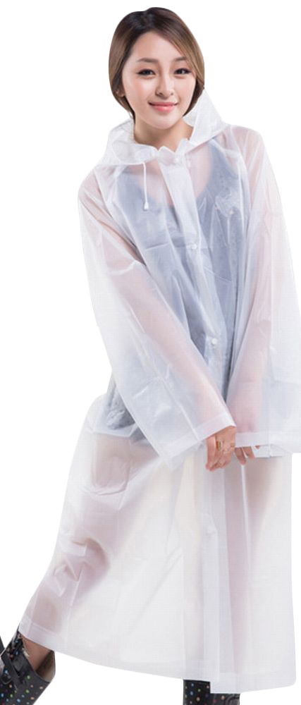 plusnao ロングレインコート フード付き カッパ 雨合羽 雨がっぱ