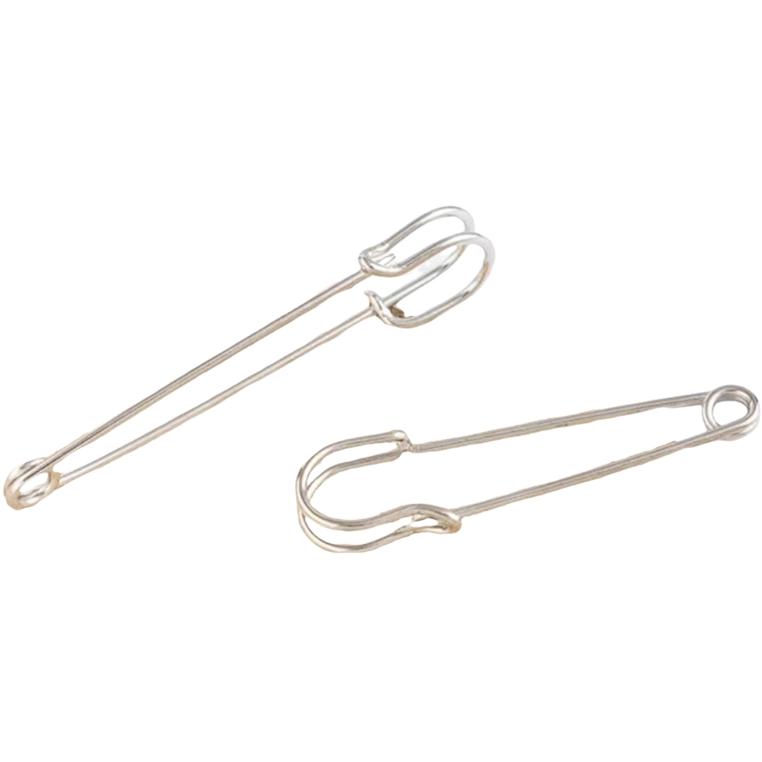 ブローチピン 安全ピン 10個セット 7.5cm アクセサリー材料 手芸用品