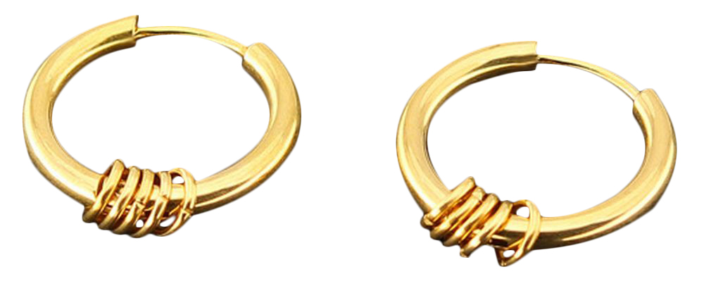 フープピアス リングピアス 単品 メンズ レディース アクセサリー シンプル おしゃれ シルバーカラー ゴールドカラー ブラック サイズ豊富 男女兼用 | plusnao | 05