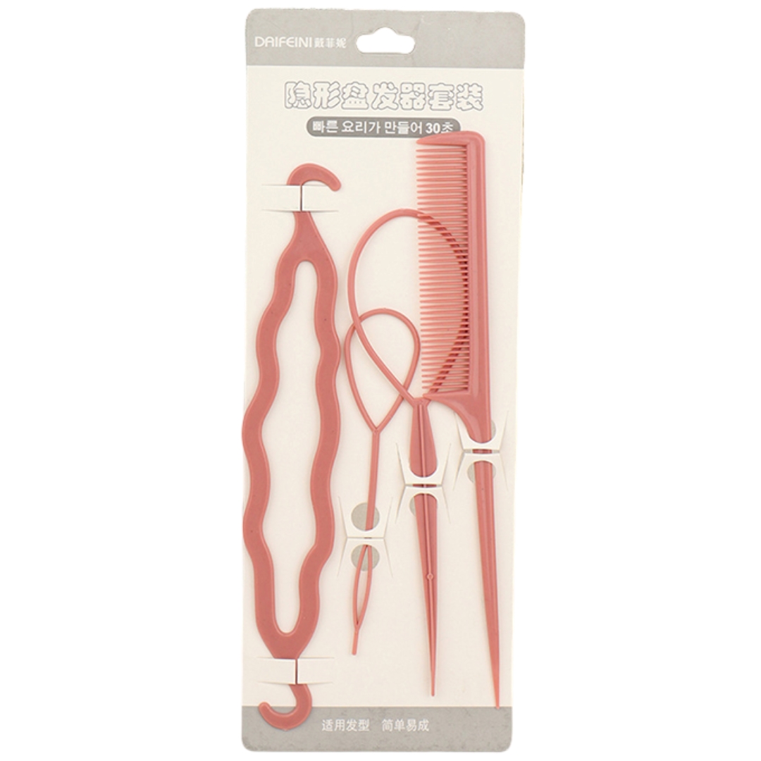 plusnao（プラスナオ） ヘアアレンジスティック コーム 4点セット くる