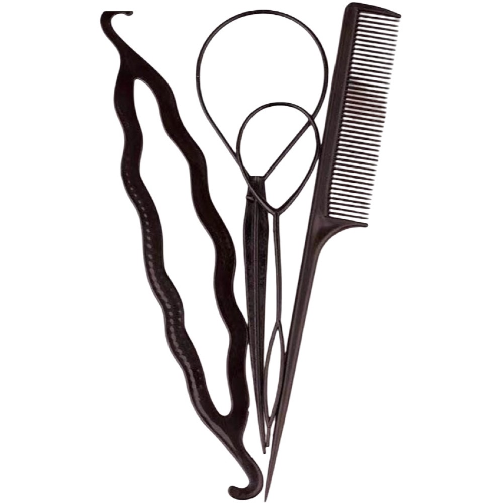 ヘアアレンジスティック コーム 4点セット くるりんぱメーカー