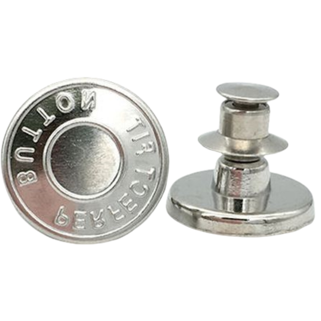ジーンズボタン 2個セット デニムボタン 17mm タックボタン