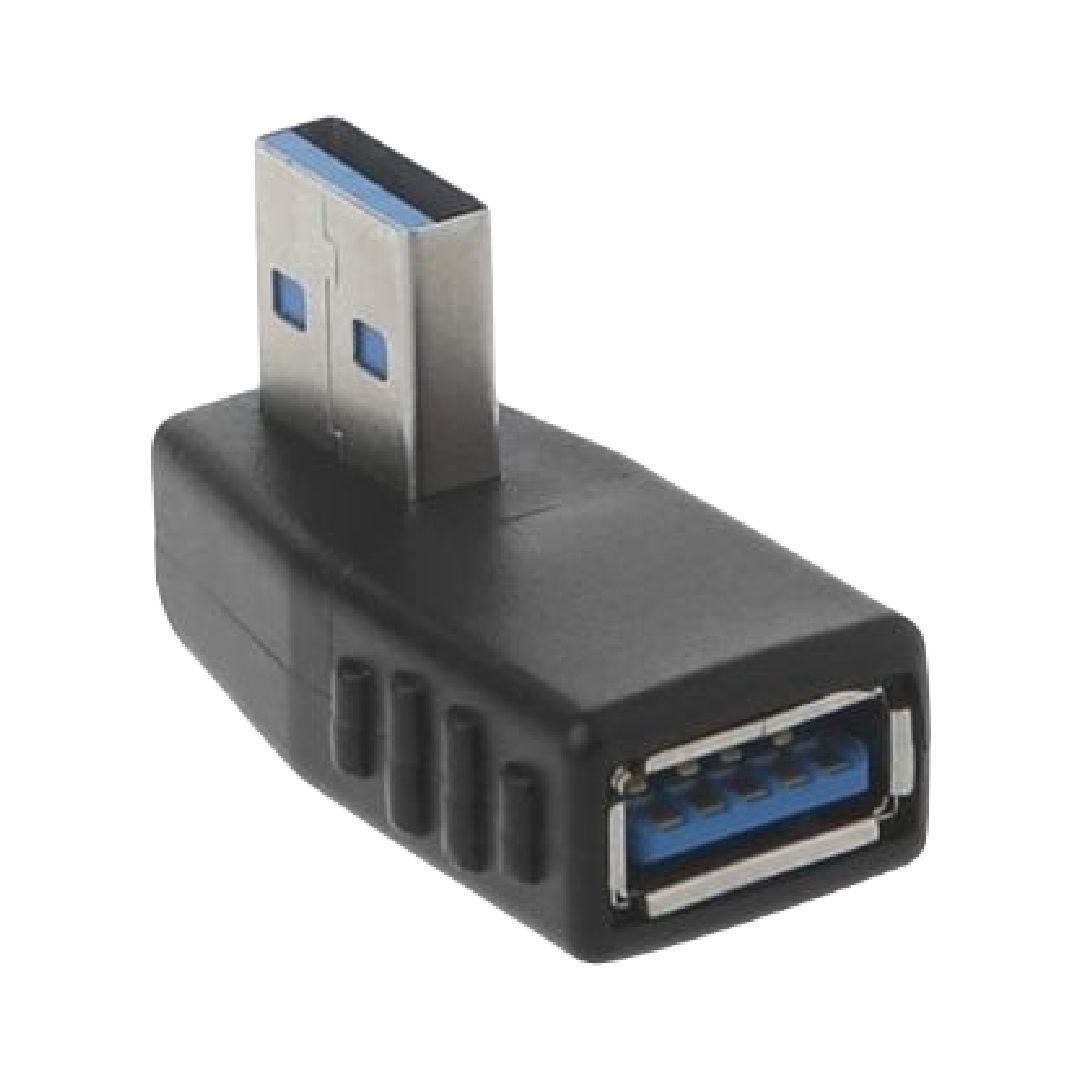 変換アダプター コネクタ USB3.0 Type-A オス to タイプA メス 高速データ転送 充電 L字型 90度 直角 上向き 下向き 右向き
