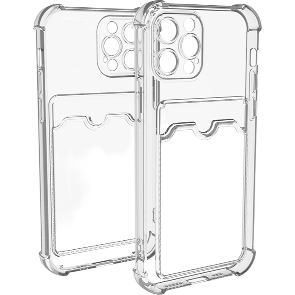 iPhone用ケース スマートフォンケース スマホケース スマホカバー カード収納 カード入れ クリア 透明 シンプル 背面保護 傷防止 クリアケース | ブランド登録なし | 02