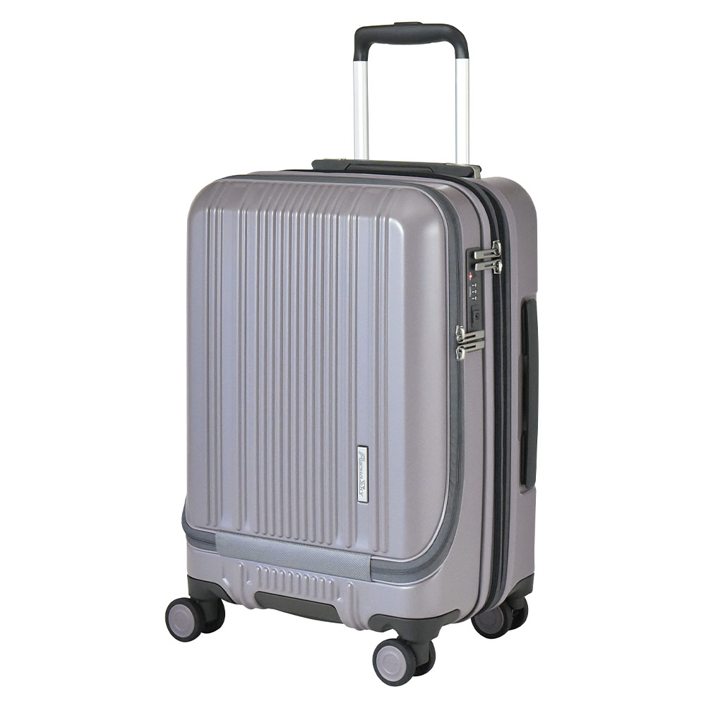 スーツケース キャリーケース フロントオープン Sサイズ 機内持ち込み 拡張  大容量 40L(46L)軽量 HINOMOTO ストッパー 静音｜plusone-voyage｜07