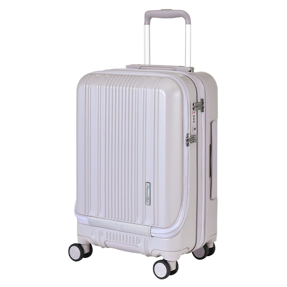 スーツケース キャリーケース フロントオープン Sサイズ 機内持ち込み 拡張  大容量 40L(46L)軽量 HINOMOTO ストッパー 静音｜plusone-voyage｜06