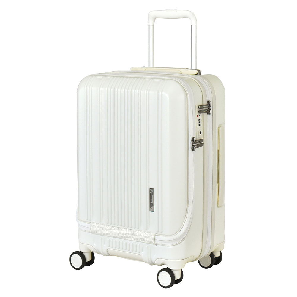 スーツケース キャリーケース フロントオープン Sサイズ 機内持ち込み 拡張  大容量 40L(46L)軽量 HINOMOTO ストッパー 静音｜plusone-voyage｜08