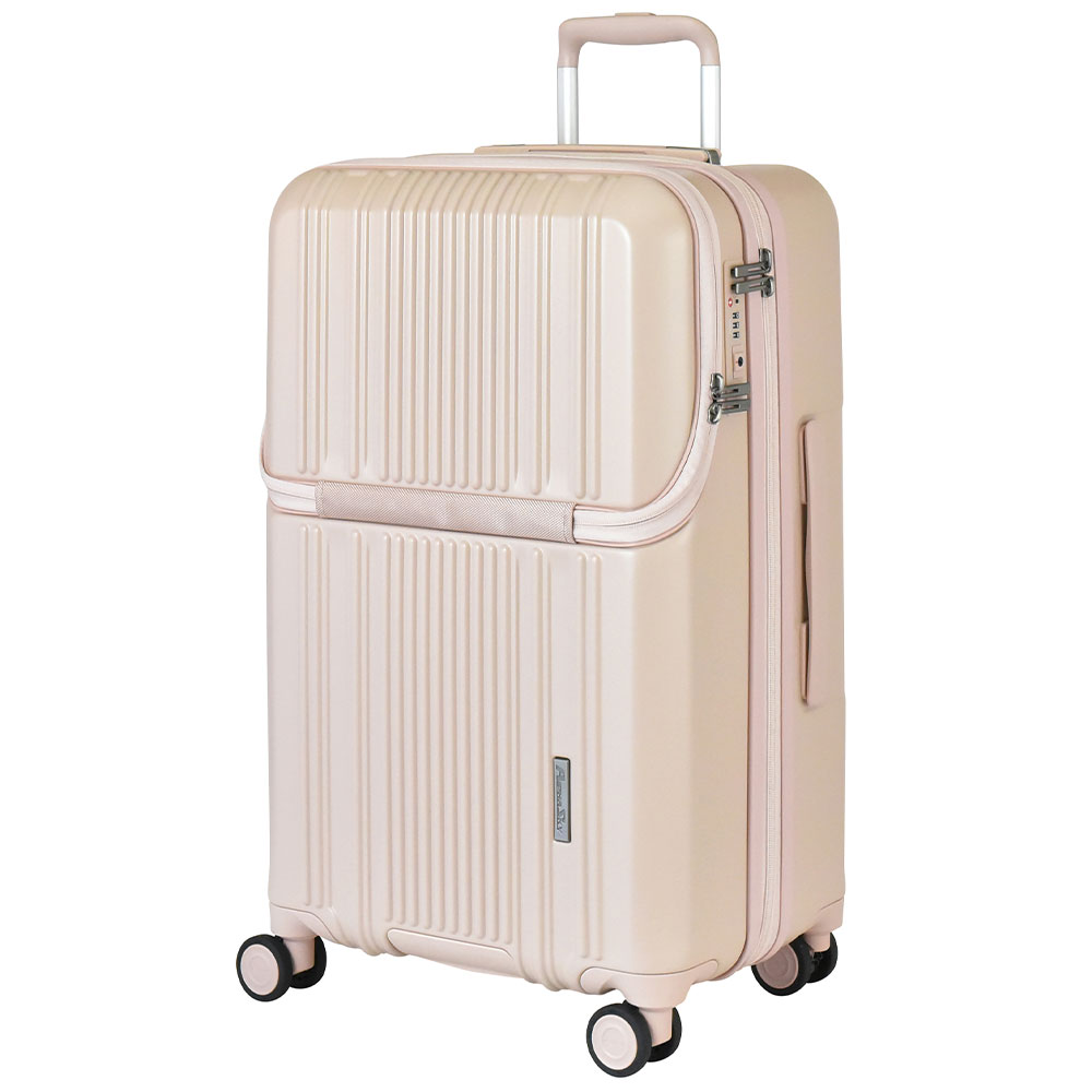 【新商品！】Lサイズ スーツケース フロントオープン 拡張 大容量 61L(70L)軽量 HINOM...