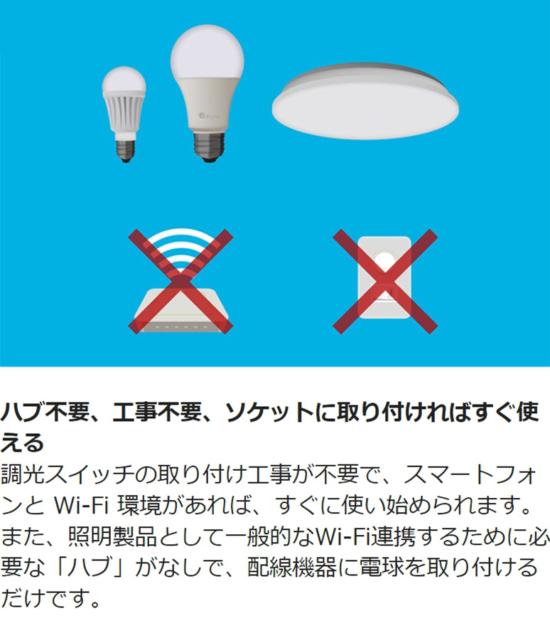 スマートLED電球 60W E26 電球色 調光 ４個セット ライト リモコン