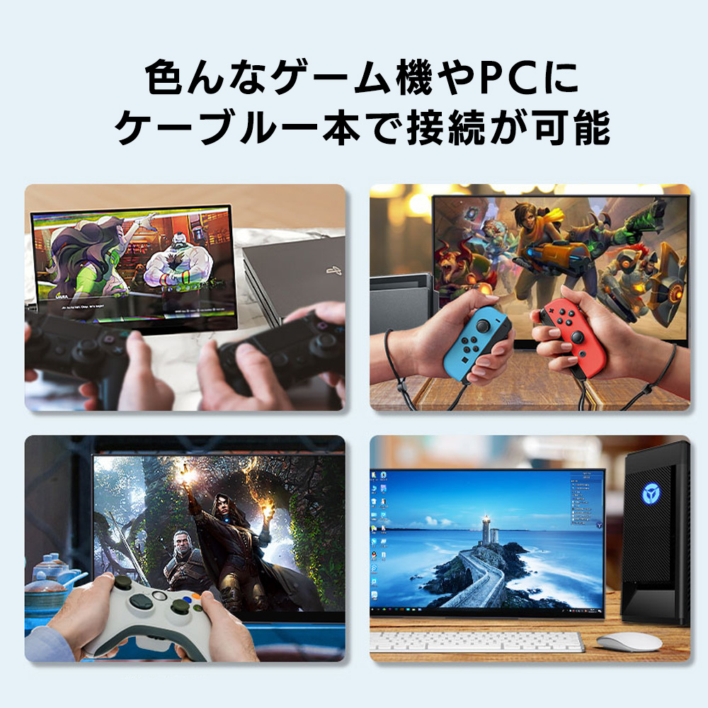 Sculptor 15.8インチモバイルモニター M158LR FHD1080P ゲーム 広視野