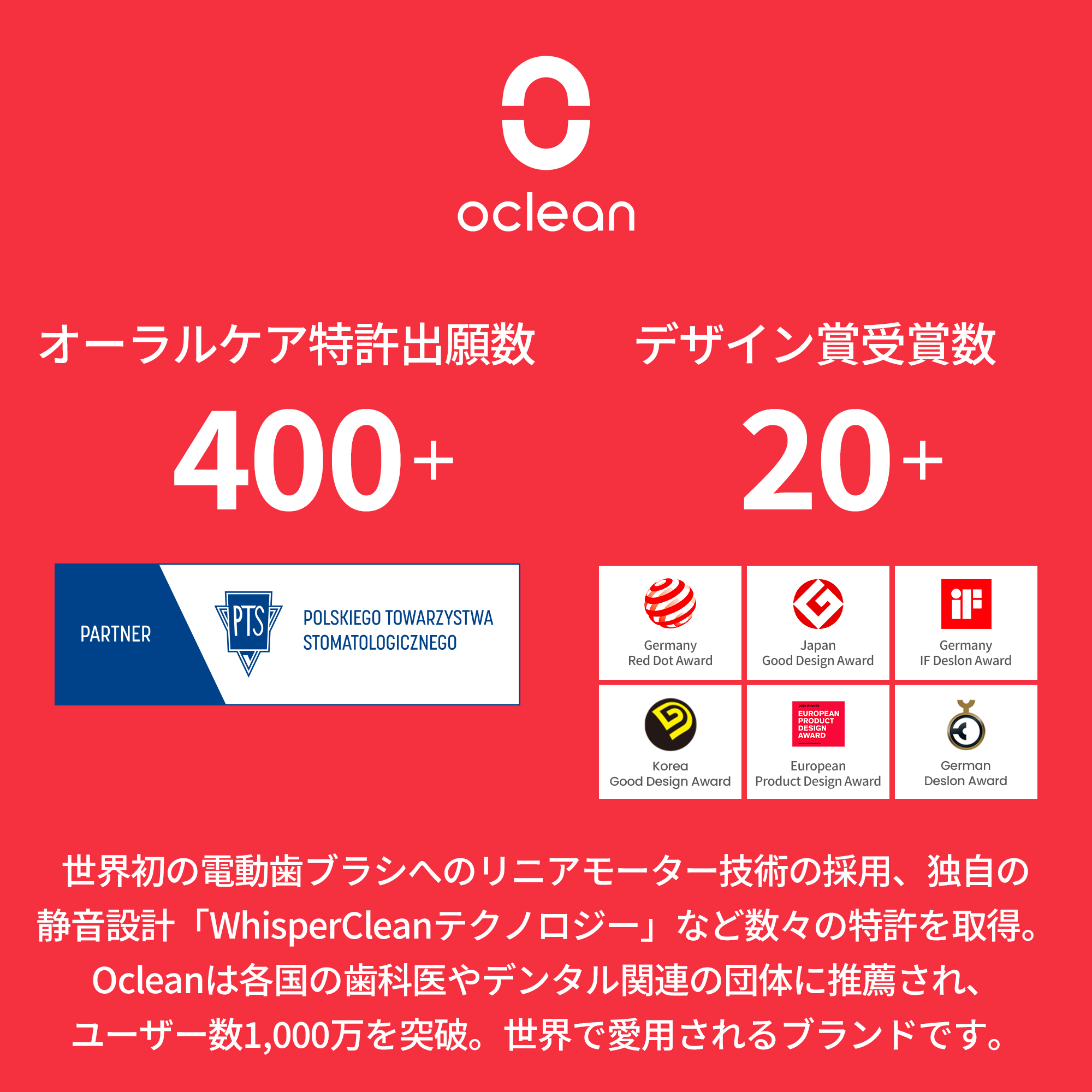 電動歯ブラシ Oclean 本体 急速充電 軽量 防水 虫歯予防 歯周病予防 歯