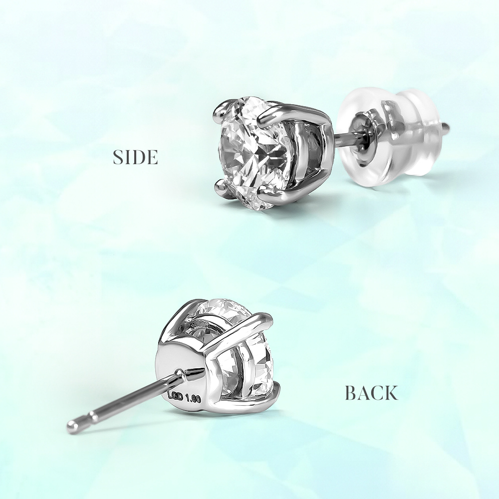 ダイヤモンド ピアス 一粒 2ct プラチナ 金属アレルギー ラボグ ロウン ダイヤ ダイヤモンドピア ス 記念日 誕生日  女 性 ギフト 爆買の画像