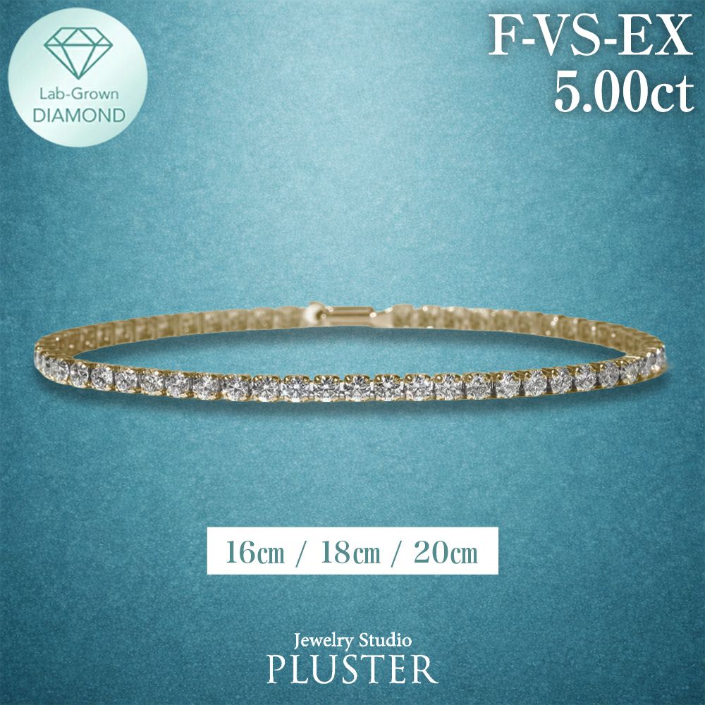 �_�C�������h �e�j�X �u���X���b�g ���f�B�[�X �e�j�X�u���X �_�C�������h�u���X ���{�O���E�� 5.00ct k18 �_�C�� �����A�����M�[  ���� �a���� �v���[���g ����