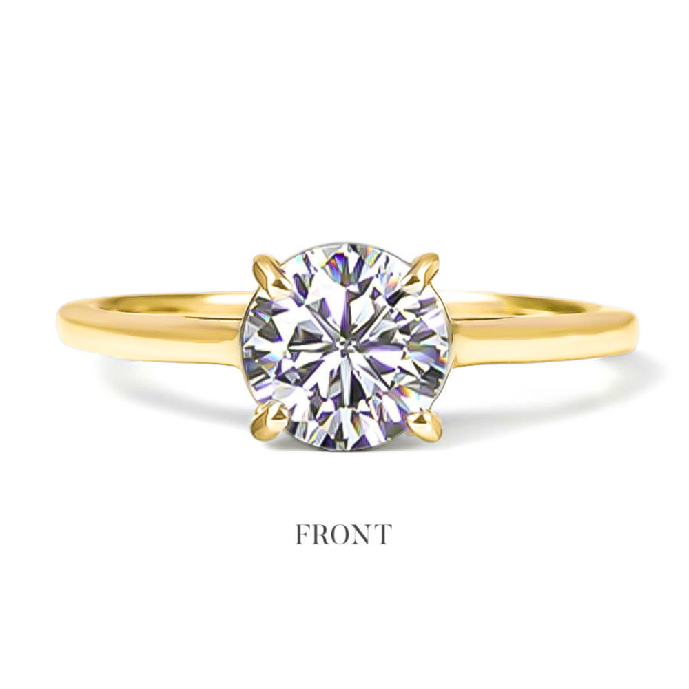 指輪 エタニティ ダイヤモンド リング レディース シンプル ゴールド 1.0ct 1ct ラウンド ラボグロウン 一粒ダイヤ ラボダイヤ 誕生日 ホワイトデー ピンク | ジュエリースタジオ プラスター | 01