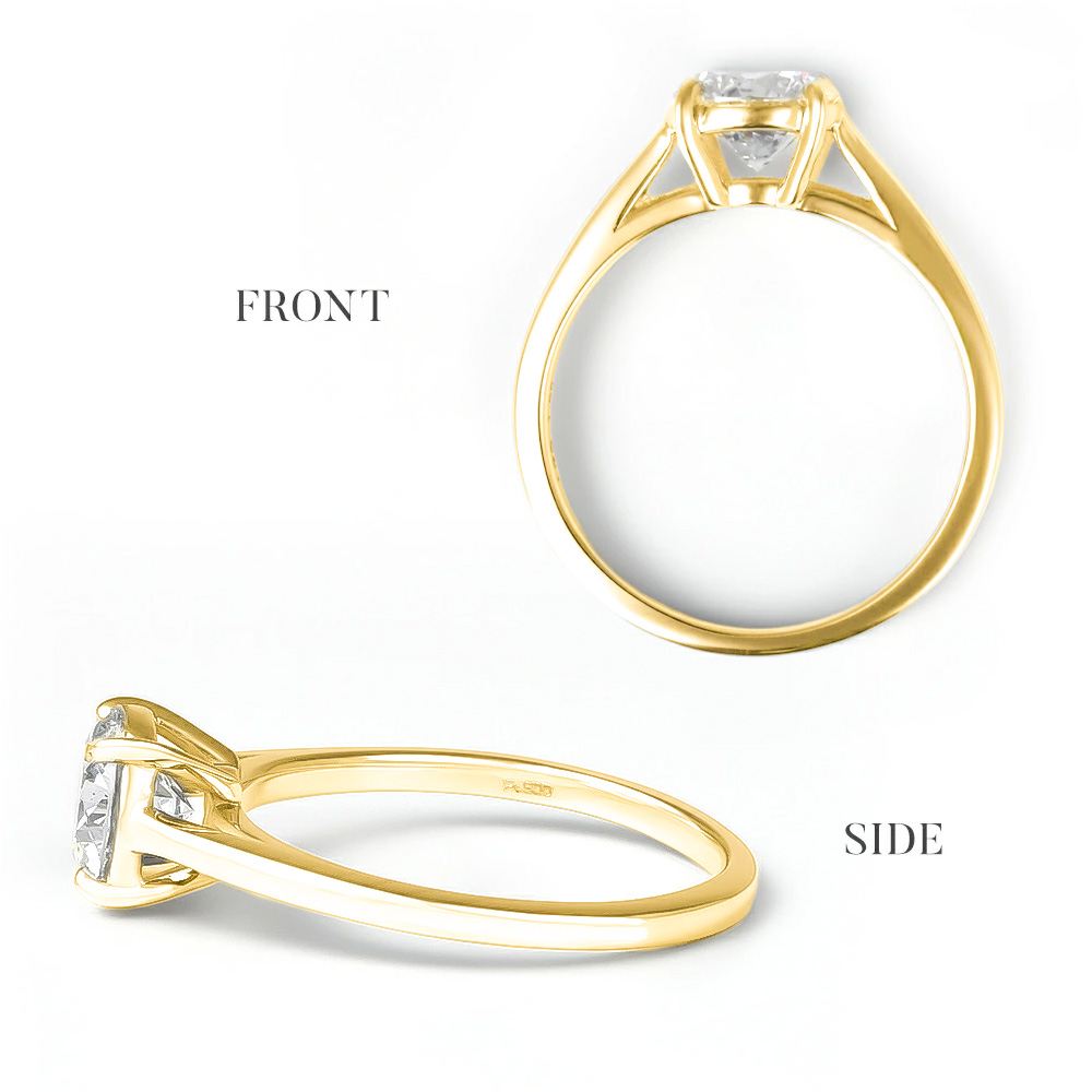 指輪 エタニティ ダイヤモンド リング レディース シンプル ゴールド 1.0ct 1ct ラウンド ラボグロウン 一粒ダイヤ ラボダイヤ 誕生日 ホワイトデー ピンク | ジュエリースタジオ プラスター | 02