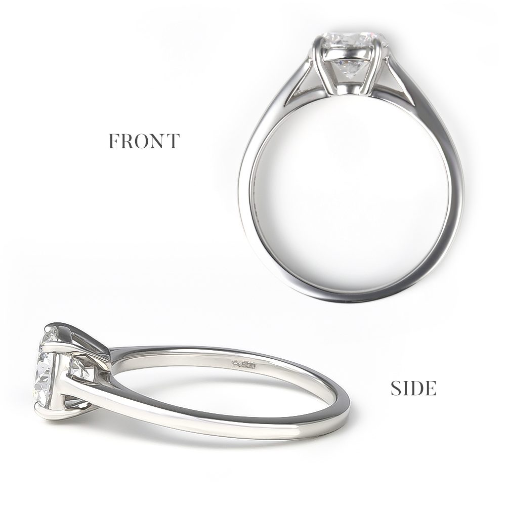 指輪 エタニティ ダイヤモンド リング レディース シンプル プラチナ 1.0ct 1ct ラウンド ラボグロウン 一粒ダイヤ ラボダイヤ 誕生日 ホワイトデー | ジュエリースタジオ プラスター | 03