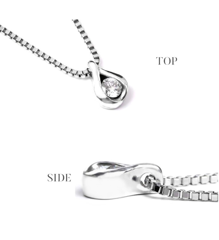 ダイヤモンド ネックレス 一粒 ダイヤモンドネックレス ダイヤネックレス 一粒ダイヤ プラチナ 仕上げ 0.07ct レディース シンプル 爆買 関連画像3