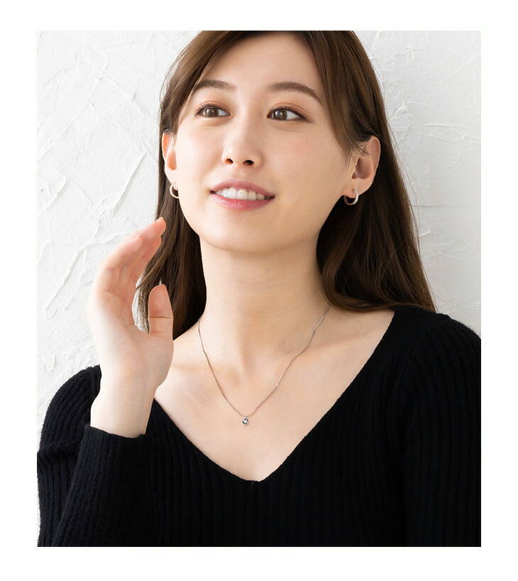 ダイヤモンド ネックレス 一粒 ダイヤモンドネックレス ダイヤネックレス 一粒ダイヤ プラチナ 仕上げ 0.07ct レディース シンプル 爆買の画像