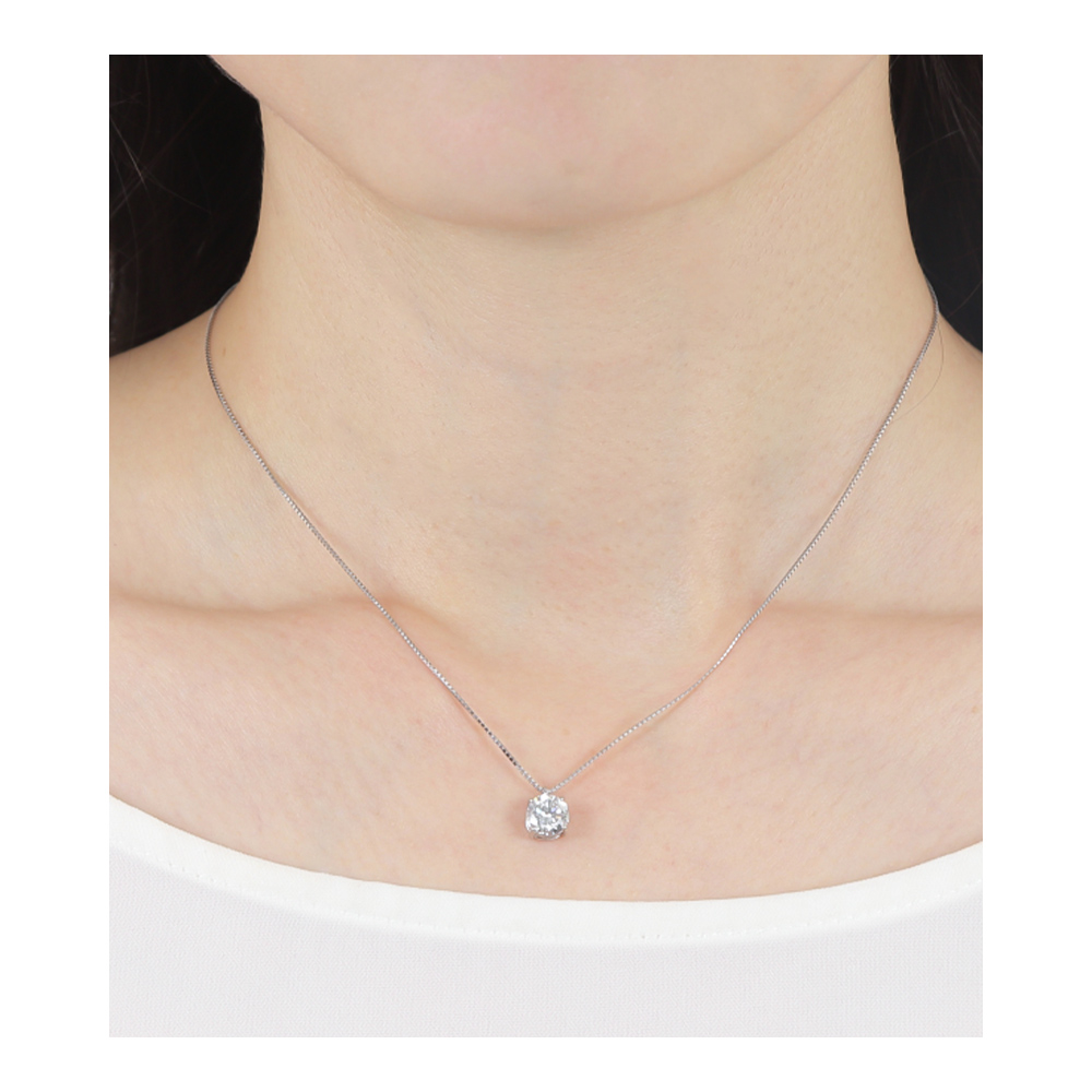 ダイヤモンド ネックレス レディース 一粒 ラボ グロウン 1.0ct ラウンド 一粒ダイヤ プラチナ 900 PT900 プレゼント 爆買の画像