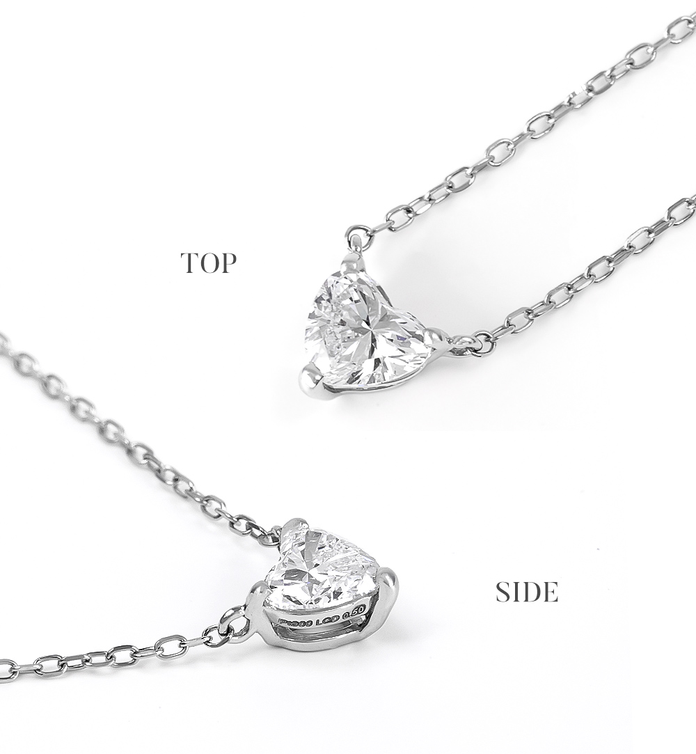ネックレス レディース プラチナ 0.5ct ダイヤモンド 一粒 ダイヤ ダイヤモンドネックレス ラボグロウン   ブランド 爆買の画像