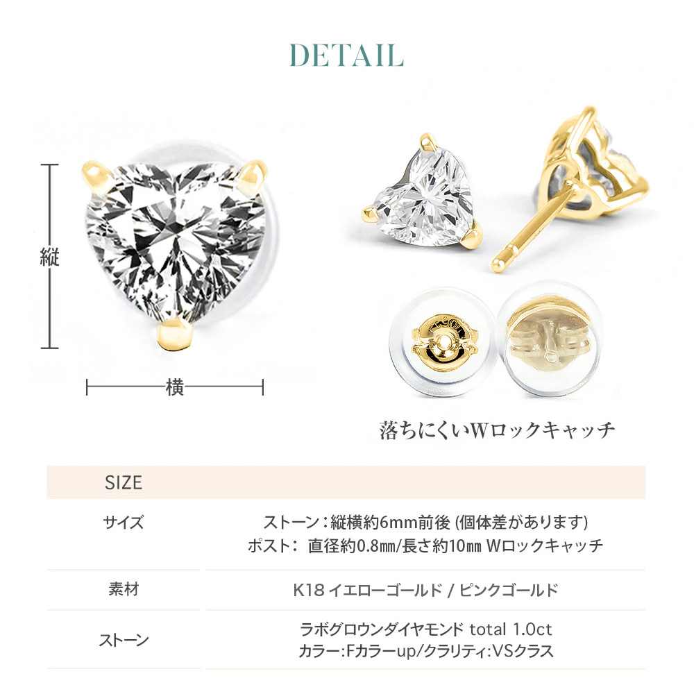 ピアス レディース プラチナ 1ct ダイヤモンド 一粒 ダイヤ ダイ ヤモンドピアス ラボグロウン 女 性  ブランド 爆買の画像