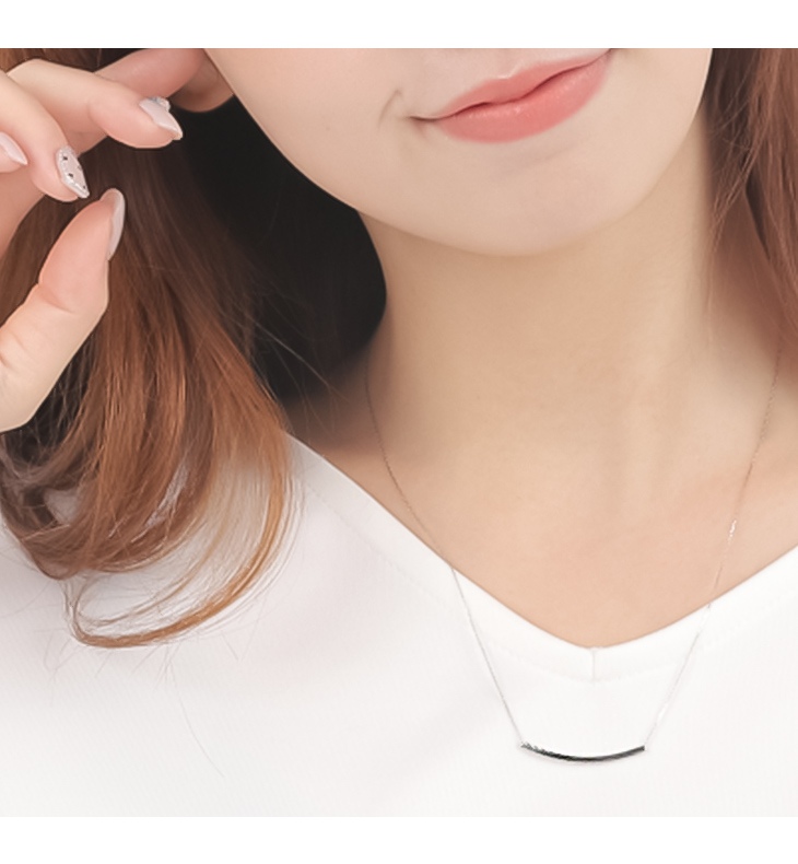 ネックレス レディース プラチナ スマイルネックレス スマイル ラインネックレス メンズ 18金 k18 プラチナ プラチナ900 45cm | ジュエリースタジオ プラスター | 10