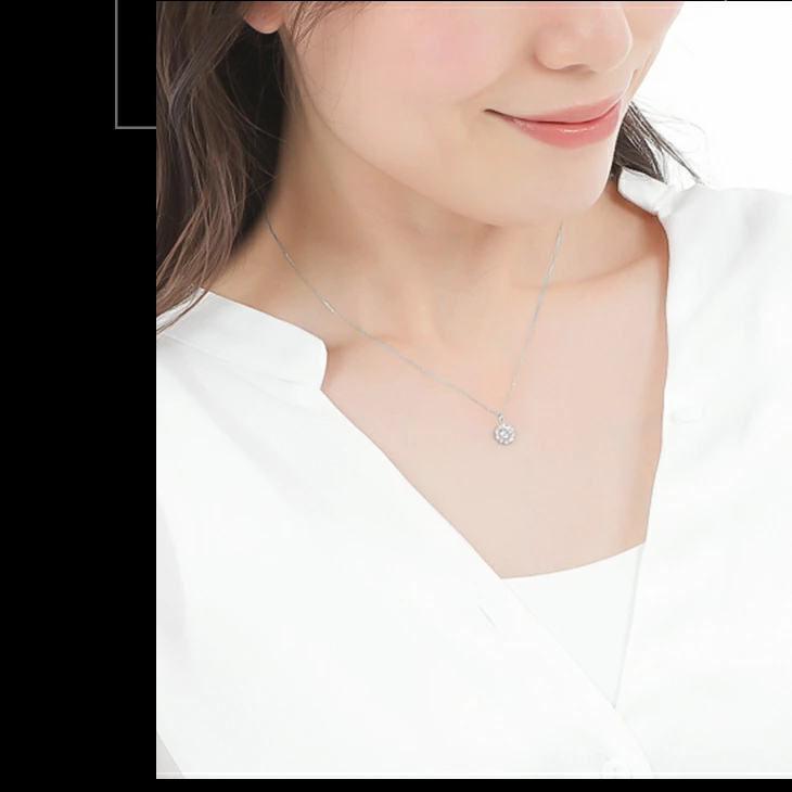 ダイヤモンド ネックレス レディース プラチナ ペンダント 取巻き ダイヤ PT900 0.5ct 鑑別書 アレルギー対応 シンプル   女性 爆買の画像