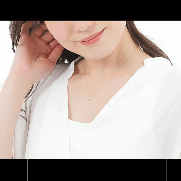 ダイヤモンド ネックレス レディース プラチナ ペンダント 取巻き ダイヤ PT900 0.5ct 鑑別書 アレルギー対応 シンプル   女性 爆買の画像