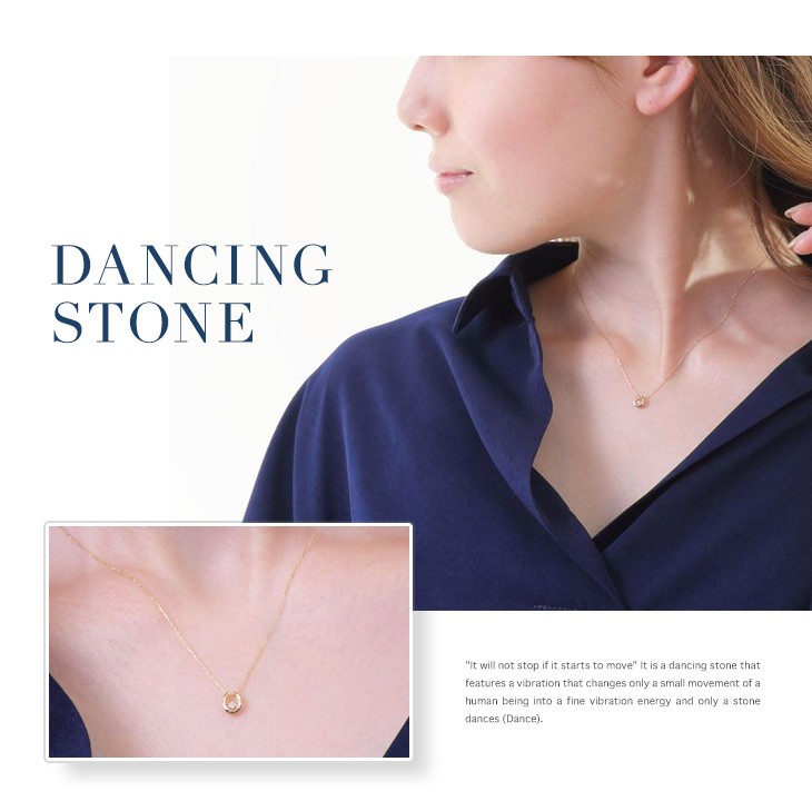 ダンシングストーンネックレス ダイヤモンドネックレス レディース ダンシングストーン ダイヤ ゴールド  アクセサリー 爆買の画像