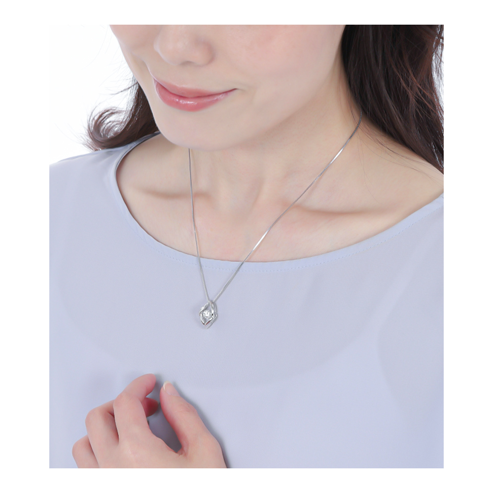 モアサナイト ネックレス レディース 一粒 ダンシングストーン プラチナ ゴールド 仕上げ 0.5ct エレガント 金属アレルギー ニッケルフリー シンプル 誕生日 | ジュエリースタジオ プラスター | 12