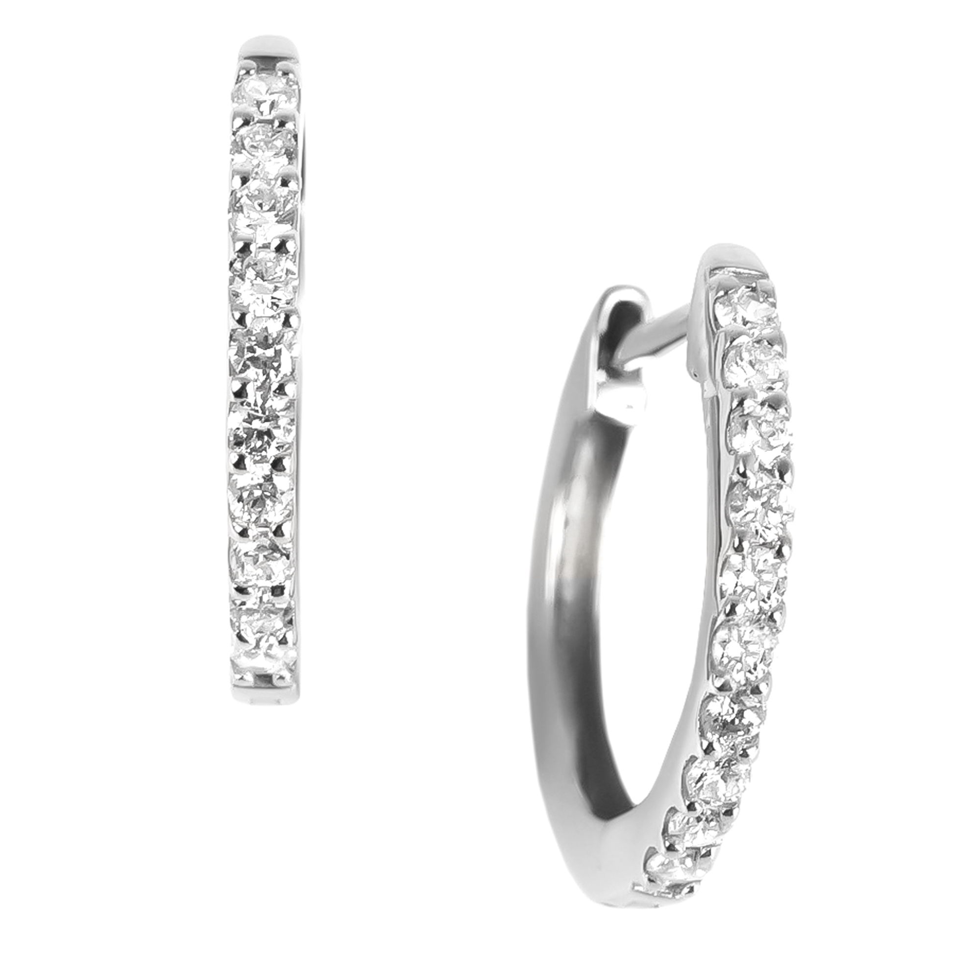 ピアス レディース フープピアス プラチナ Pt950 ダイヤモンド 0.2ct   ギフト 妻 記念日 つけっぱなし 爆買の画像