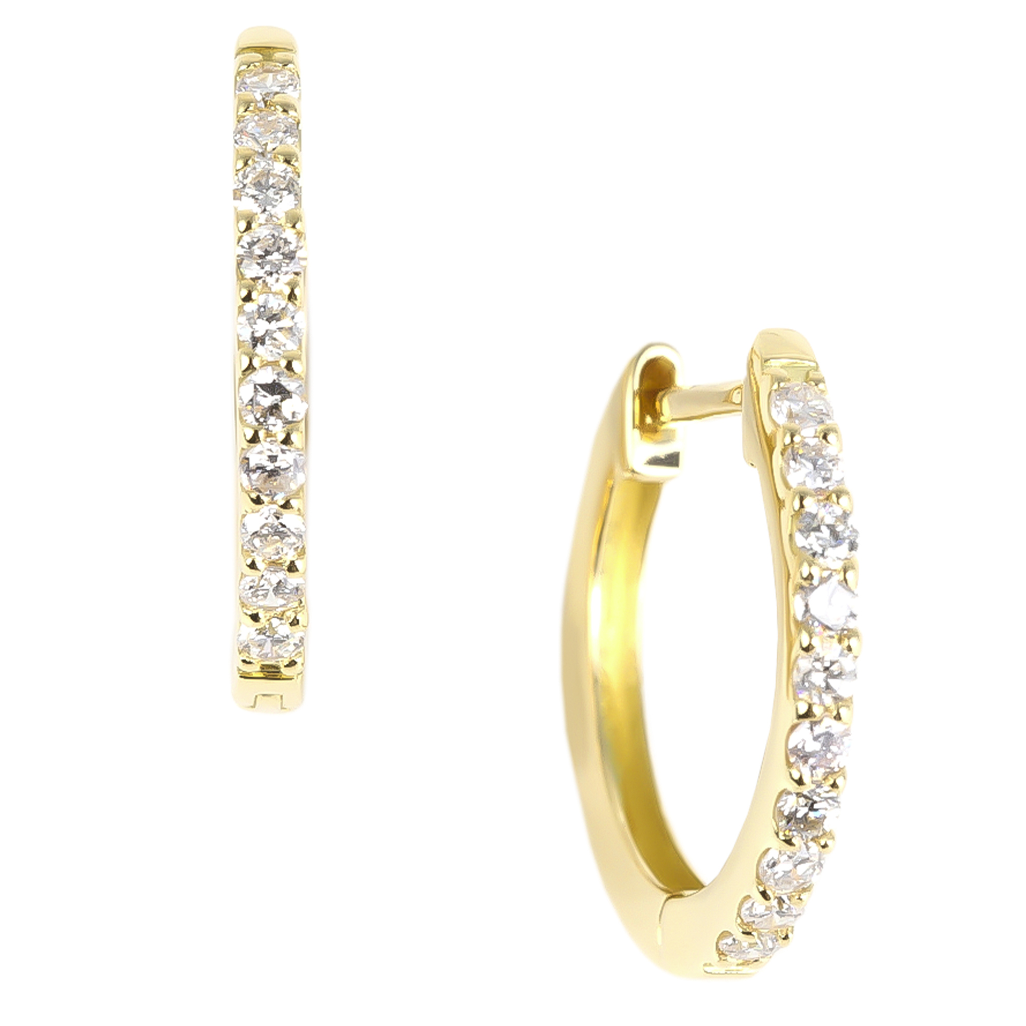 ピアス レディース フープピアス K18 ゴールド 18金 ピンクゴールド ダイヤモンド 0.2ct   ギフト 妻 記念日 つけっぱなし 爆買の画像