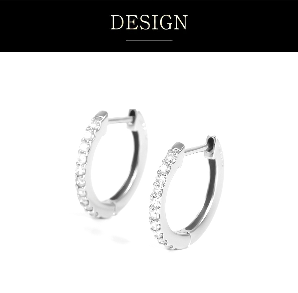 ピアス レディース フープピアス プラチナ Pt950 ダイヤモンド 0.2ct   ギフト 妻 記念日 つけっぱなし 爆買の画像