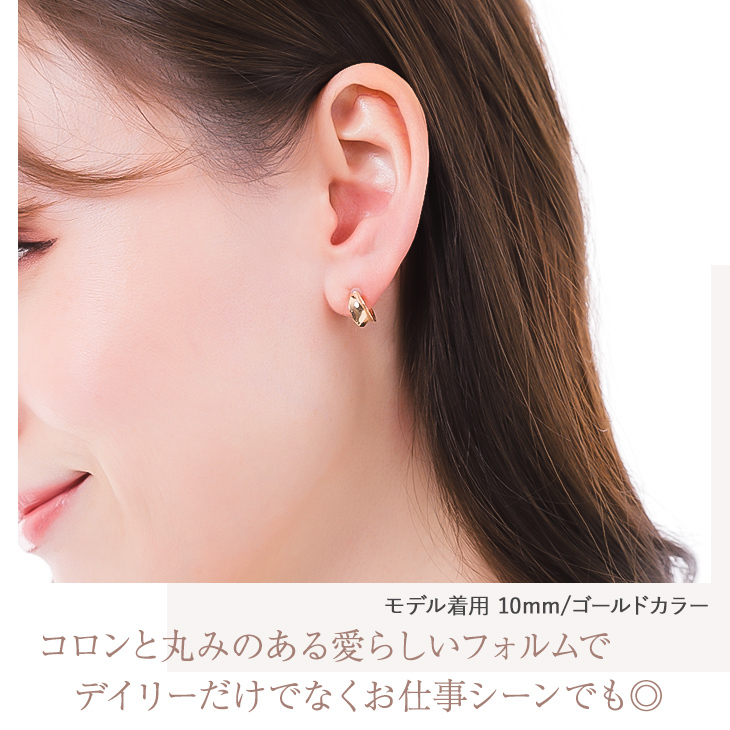 041Pd【太スクエア】フープピアス 金属アレルギー SV925