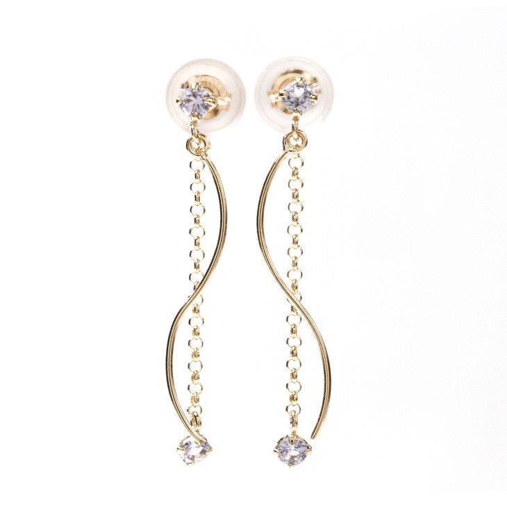 ピアス レディース ブルートパーズ 誕生石 2月 アメジスト 3月 アクアマリン 揺れる 天然石 アレルギー対応 10金 アクセサリー プレゼント | ジュエリースタジオ プラスター | 12