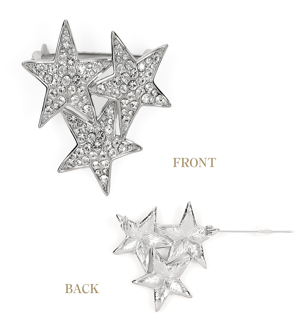 30%OFF ブローチ 星 スター ブローチピン 結婚式 入学式 入園式 卒園式 コサージュ ストールピン おしゃれ  同窓会 謝恩会 発表会 シンプル きれいめ | ジュエリースタジオ プラスター | 02