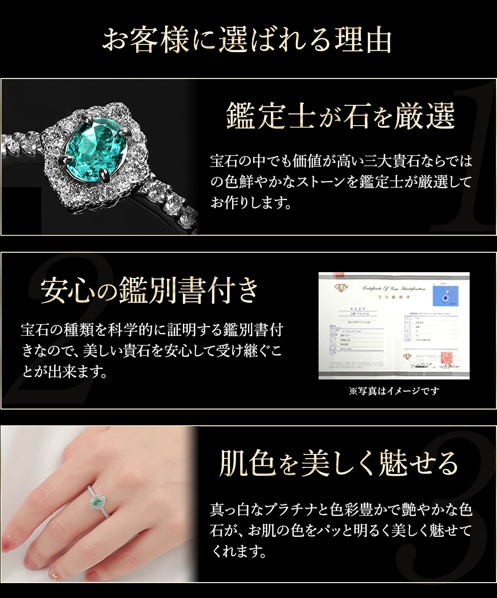 ジュエリースタジオ プラスター（Jewelry Studio PLUSTER） エメラルド 