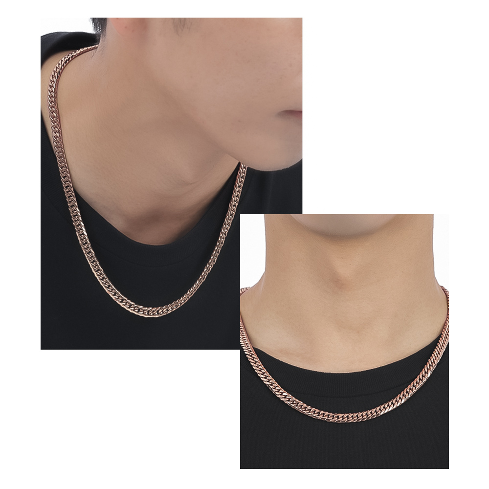 喜平 ネックレス k18 カラー 6面 6面ダブル 50cm キヘイネックレス ステンレス 316L 18k キヘイ メンズ 金属アレルギー_12