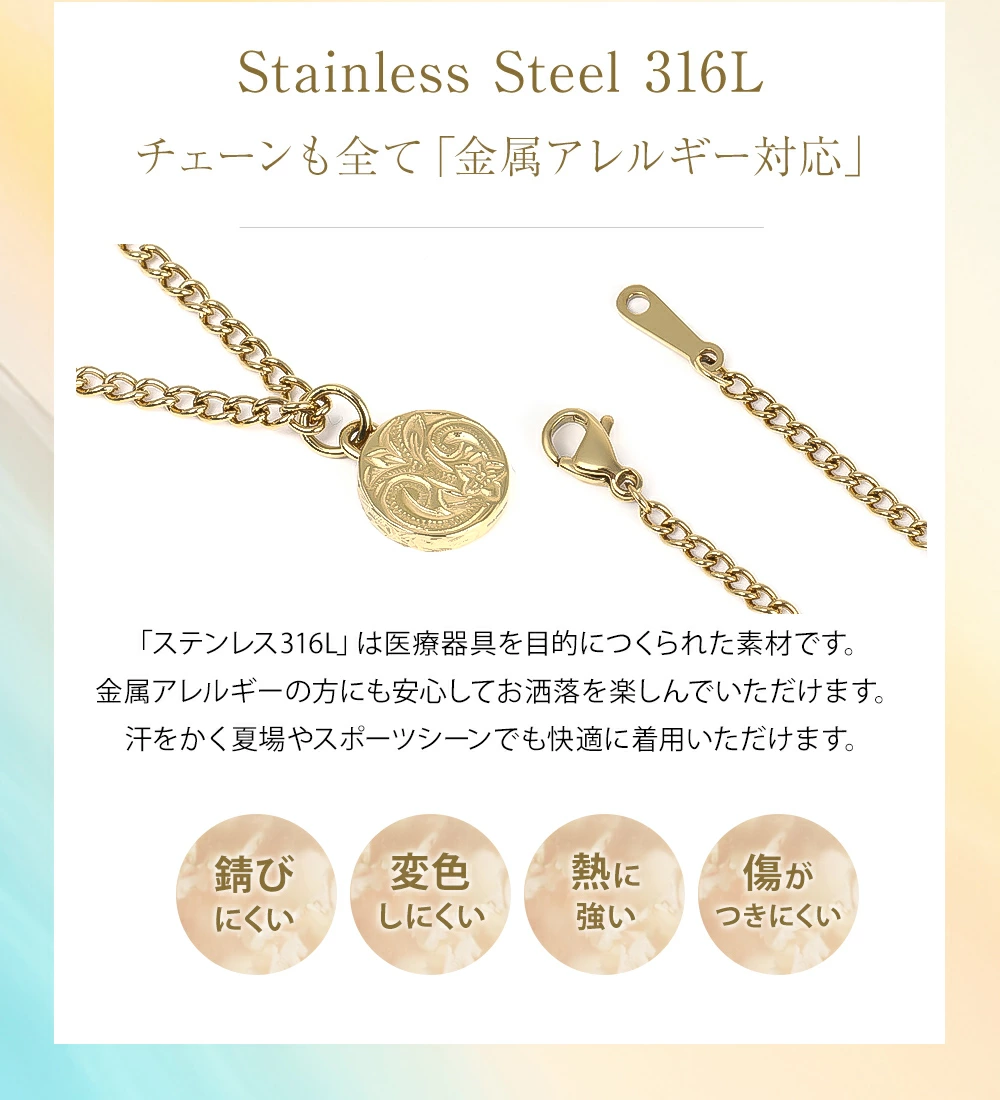 コイン ネックレス 18K ステンレス ハワイ...の詳細画像4