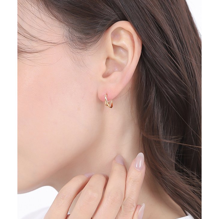 A193 ロング パール フープピアス レディース リング 18金 18k アクセサリー
