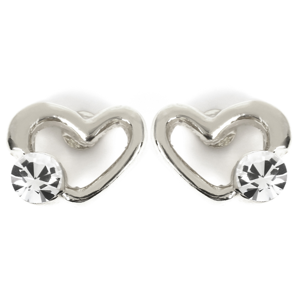 ピアス レディース 金属アレルギー ガラスピアス ハート スタッドピアス ミニマム 華奢 金属アレルギー対応 ミニマムピアス セカンドピアス | ジュエリースタジオ プラスター | 01