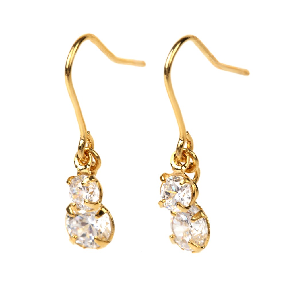 ピアス レディース アレルギー対応 ゴールド シルバー 揺れる ラインストーン ポイント消化 プレゼント 女性 | ジュエリースタジオ プラスター | 02