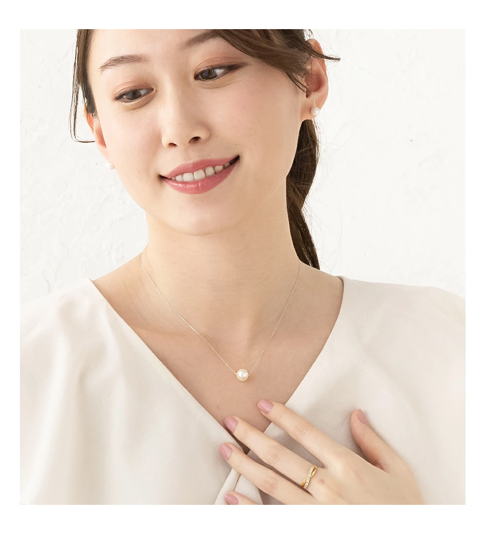 パール 真珠 ネックレス PT900 プラチナ 一粒 あこや真珠 冠婚葬祭 本真珠 パールネックレス 8.5mm - 9mm プレゼント アクセサリー ギフト | ジュエリースタジオ プラスター | 06