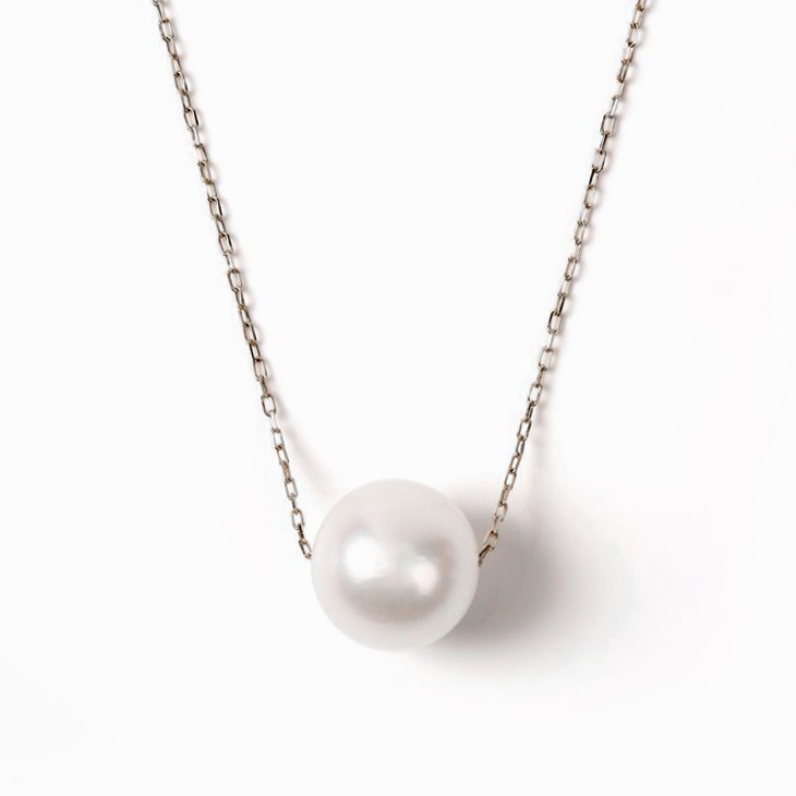 花珠真珠 パール 真珠 ネックレス 一粒 K18 花珠 本真珠 あこや 花珠