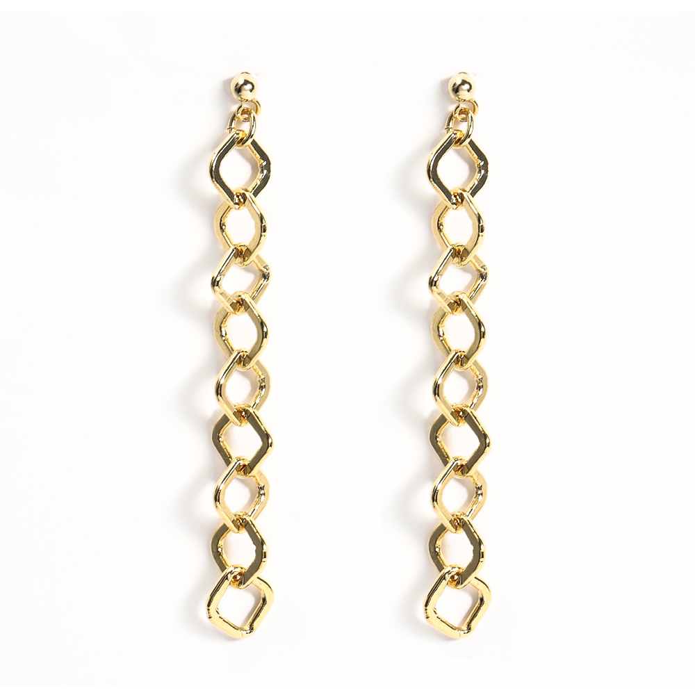 ピアス アレルギー対応 18k 18金 つけっぱなし レディース チェーンピアス ロングピアス シンプル キャッチ シリコン メンズ 女性 | ジュエリースタジオ プラスター | 02